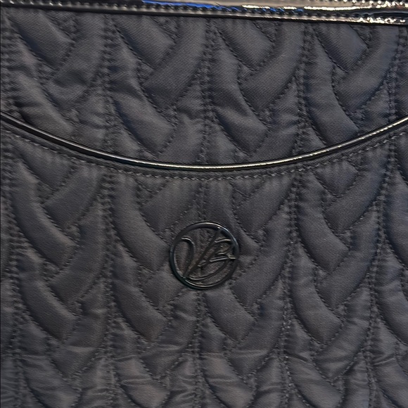 Vera Bradley Black Quilted Purse Handbag Shoulder Bags 11" x 8" - Picture 2 of 7